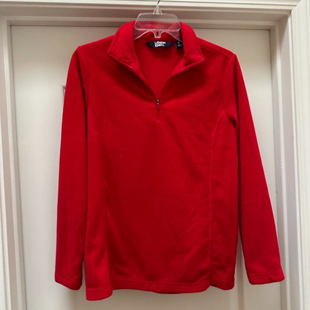 Lands End fleece 1/4 zip pullover